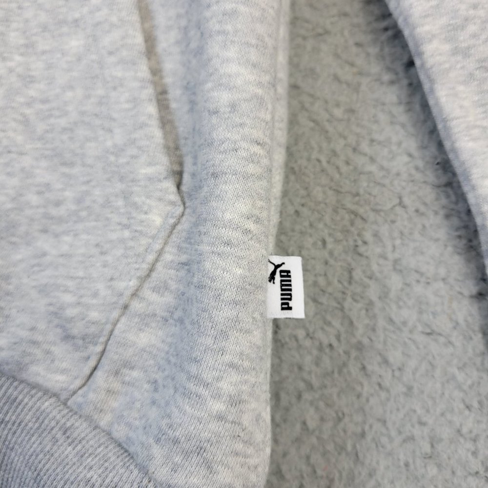 Puma Hoodie Women's Size M Essentials Fleece Soft Hooded Pockets Gray NWT - Picture 3 of 11